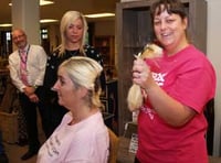 Donna loses her locks to help charity