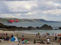 Two airlifts from busy beach