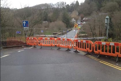 Gunnislake bridge reopens – but council urges owners to remove vehicles