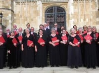 Choir in full voice at Windsor Castle