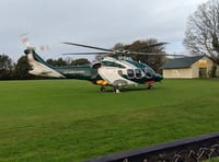 Air ambulance comes to the aid of a man trapped under a lorry in Liskeard