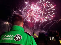 First aid skills warning for firework night