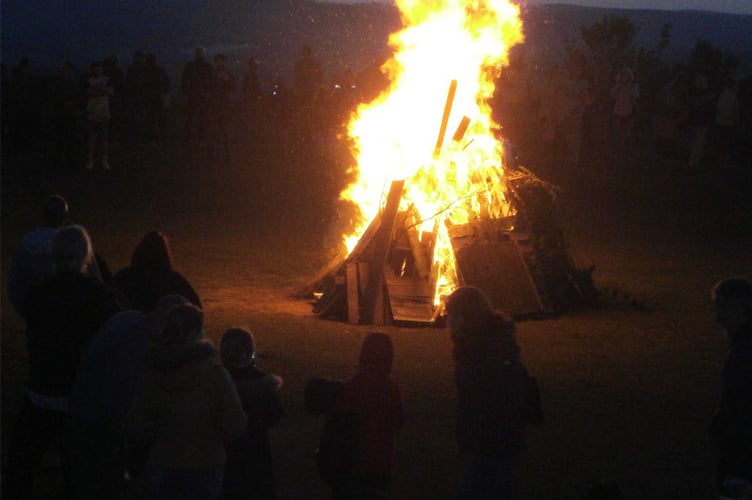 Callington beacon lighting 