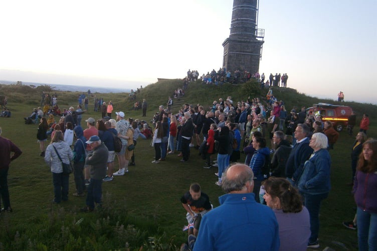 Callington beacon lighting 