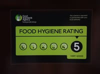 Food hygiene ratings given to two Cornwall establishments