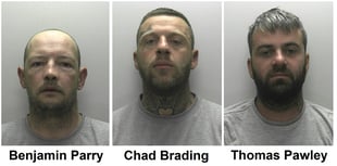 Three jailed after A38 collision