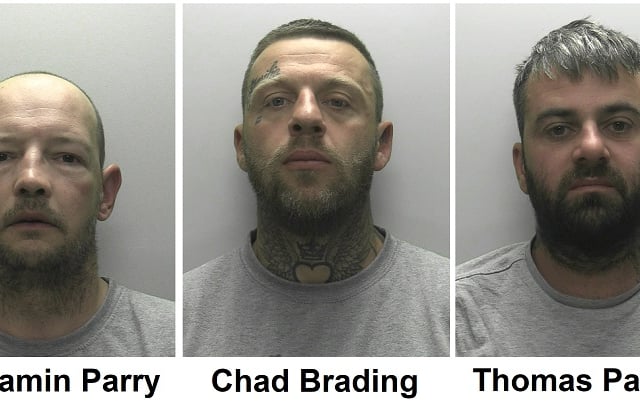 Three jailed after A38 collision