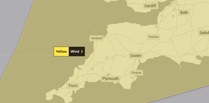 South West issued Yellow Weather Warning issued by Met Office