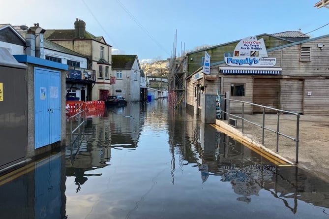 Recent flooding in Looe