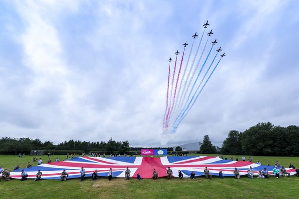 Armed Forces Day flag relay 