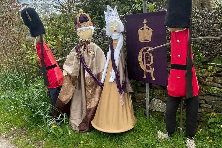 Coronation display on Slade Park road, Pensilva 