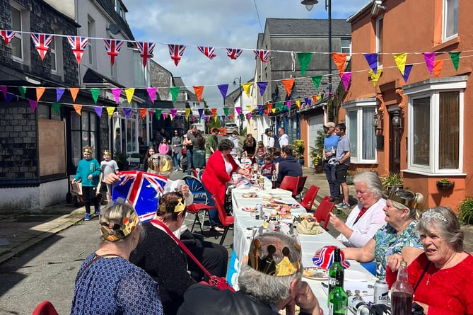 The coronation street party in Gunnislake