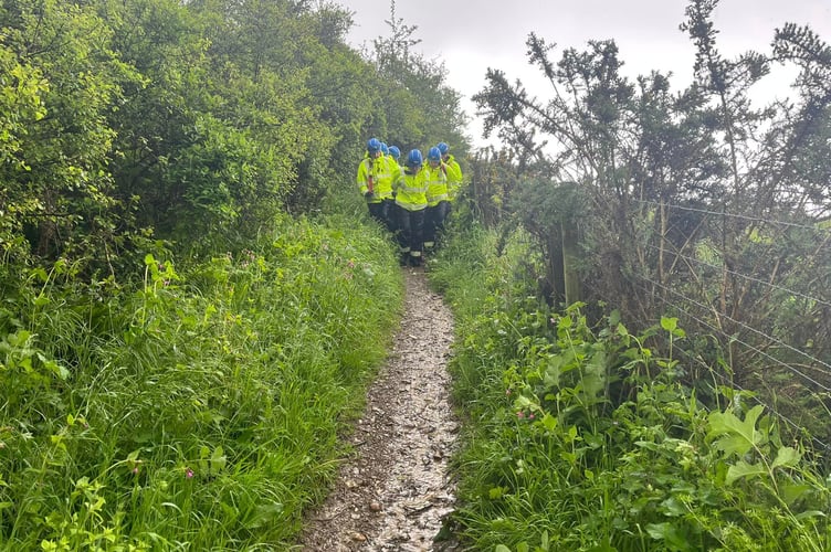 St Austell Coastguard assisting a walker 