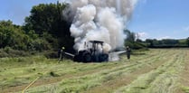 Fire crews extinguish 'well alight' tractor in accidental blaze 