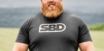 Bradley Rollason from Liskeard is awarded South West’s Strongest Man