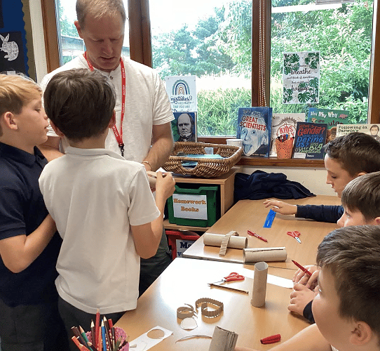 Pupils engaged with the lessons delivered by professionals from Plymouth University