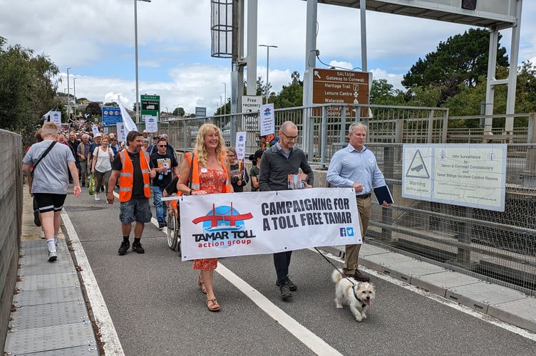 Tamar Bridge protest 