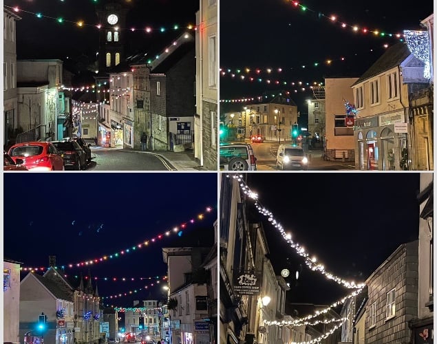 Christmas lights in Liskeard