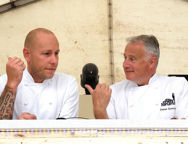 Food festival compères Ben Palmer and Peter Gorton