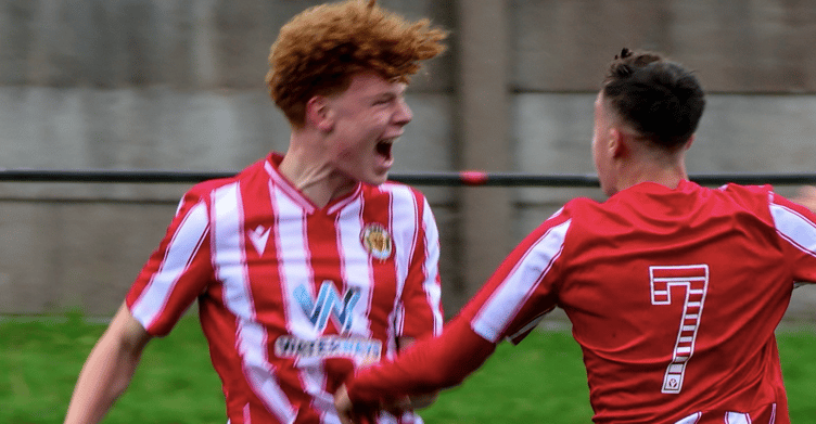 Saltash's Ethan Wright celebrates his goal against Bridgwater United on Saturday. Picture: Daz Hands Photography