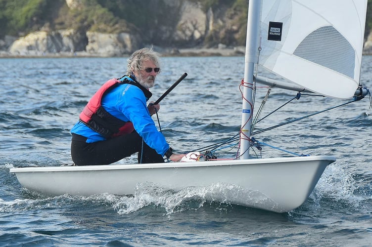 Chris Iles, who won the Laser class at Looe Sailing Club's season opener.