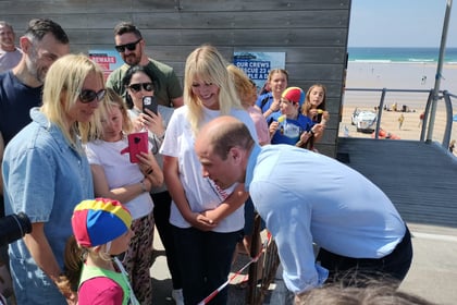 Prince William visits Cornwall on whistle stop tour - updates