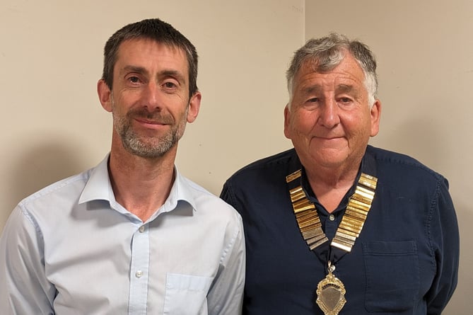 Calstock Parish Council's new chairman Cllr Jim Wakem and vice chairman Cllr Mark Warwick