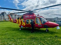 Air ambulance supported in saving lives with £10,000 donation 