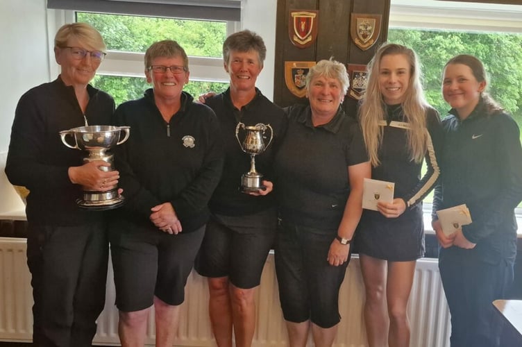 The Perranporth six who won the Team Trophy. From left: Vicky Lee Comyn, Nikki Hodge, Anna Sendall, Mandy Wright, Danielle Hardwick and Mabel Gosling-Brown. 