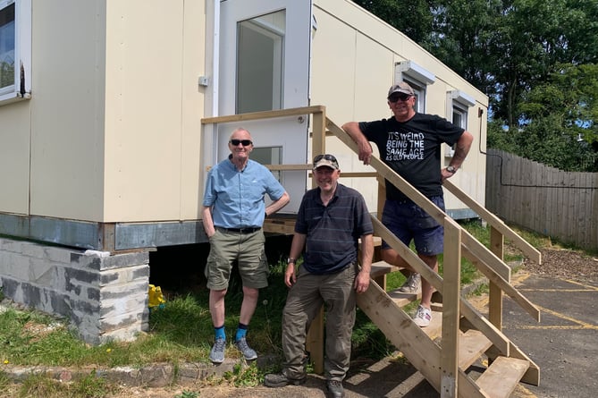 Busy on the community manshed: Bill Phillips, Chris Bailey and Darren Bennett