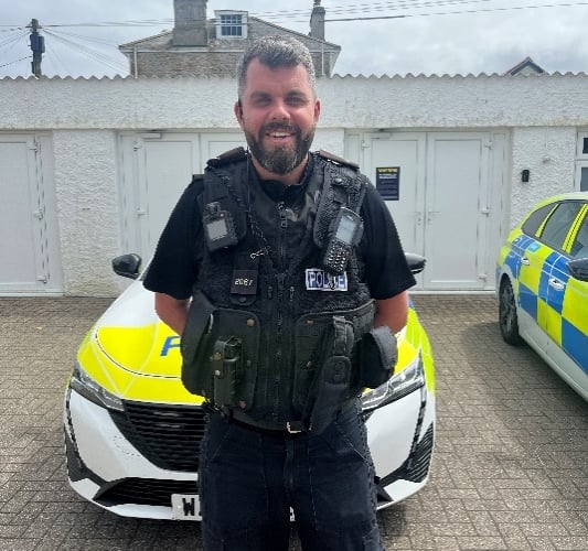 PC Mike Burt, a patrol officer looking after communities in Penzance 