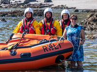 Looe RNLI join the blessing of the sea service at Portwrinkle 