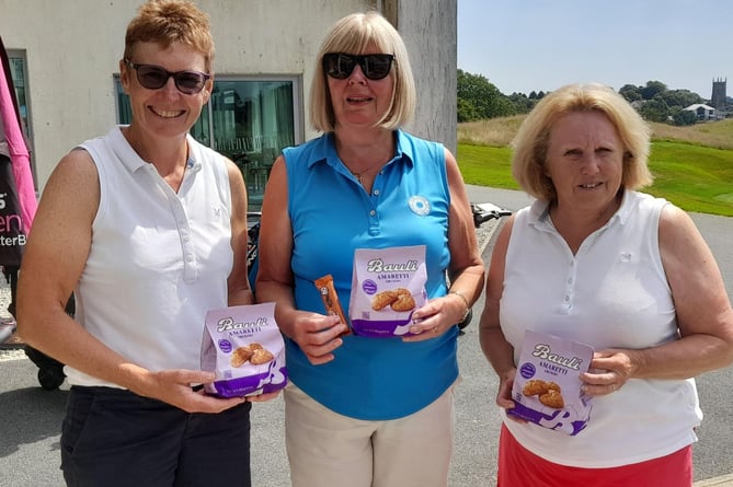 The winners of the fun day. From left: Sam Peach, Roxy Smith and Pam Hughes.