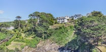 Clifftop former vicarage for sale has direct beach access