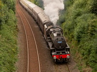 Impressive steam locomotive visits district