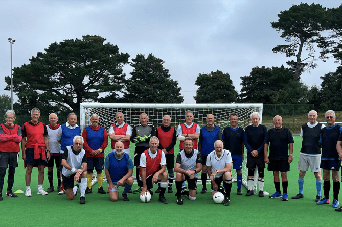 The over 70's Walking Football day took place at the Sir Ben Ainslie Sports Centre in Truro