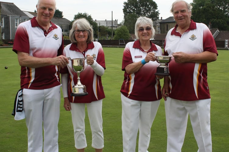 The Mixed Pairs finalists. Picture: Liskeard Bowling Club