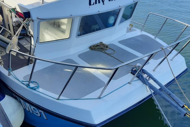 The Lily Lola fishing boat that carried the cocaine, Newquay, Cornwall. A fishing boat carrying one tonne of cocaine with an estimated street value of around £100,000,000 has been intercepted off the coast of Britain. The National Crime Agency (NCA) arrested four men after seizing the huge haul when a boat was stopped at sea off the coast of Newquay, Cornwall. Border Force officers intercepted the vessel on Friday afternoon (13/9) before uncovering the mammoth drugs stash. The four men on board were arrested on suspicion of importing class A drugs and taken to custody to be questioned by NCA investigators. 