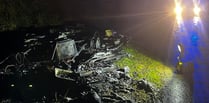 Caravan destroyed after overnight blaze