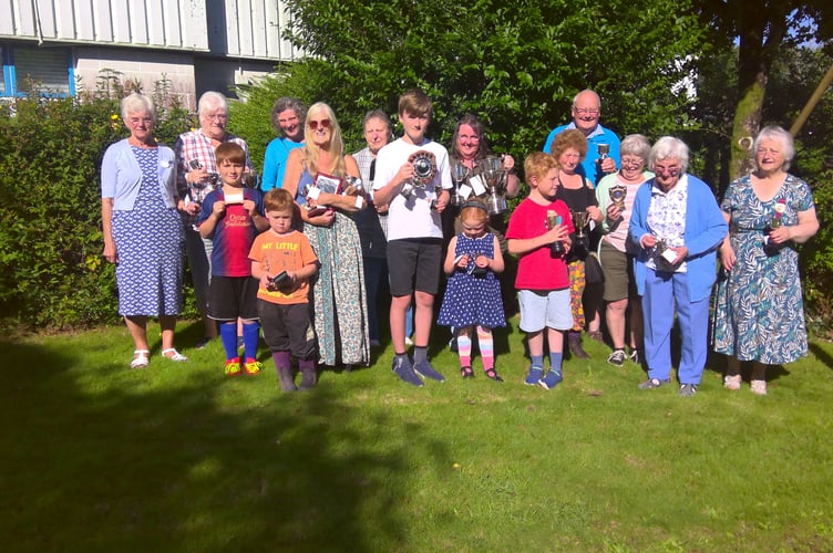 Some of the trophy winners at Pensilva Horticultural Show