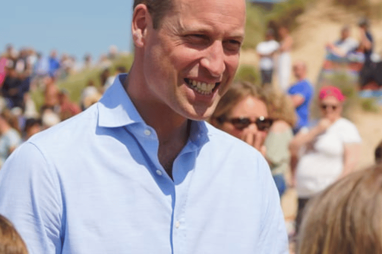 Prince William during his visit to Newquay earlier this year