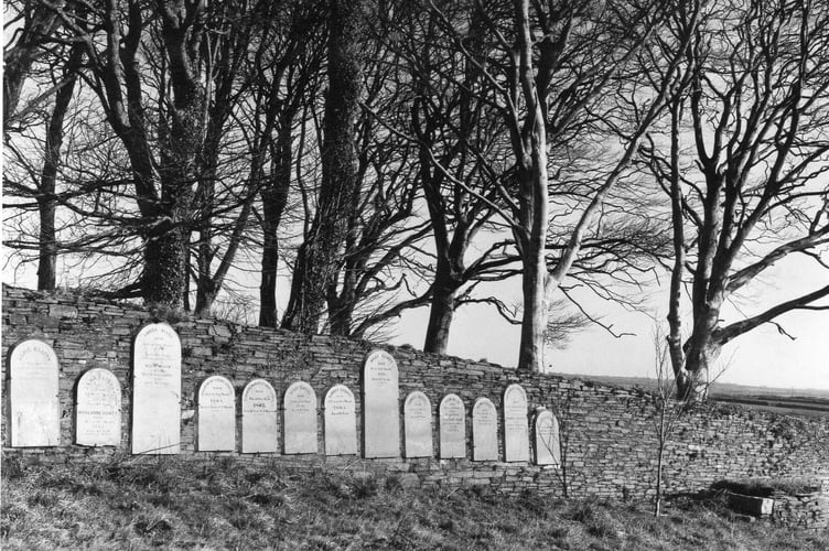 Halbathick Burial Ground after the re-aligning of headstones