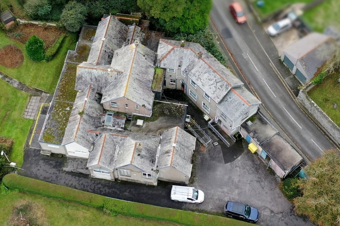 An aerial photograph of Fowey Community Hospital 