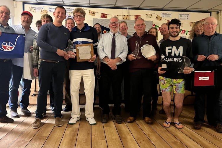 The Port of Plymouth Sailing Association awards were hosted at Tamar River Sailing Club and awarded by PPSA Vice President Mark Hanley. (Picture: Saltash Sailing Club)