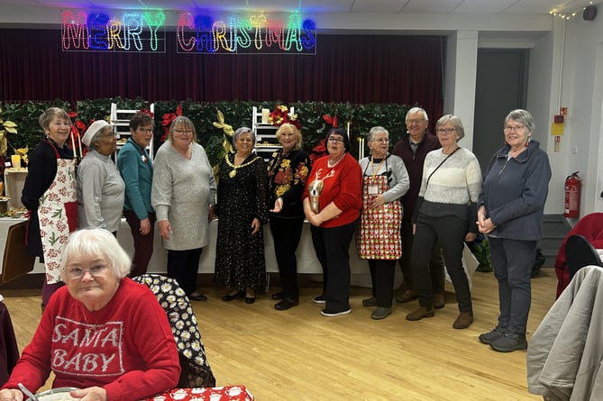 The Yuletide event was enjoyed by members of Saltash Age Concern and the mayor Cllr Julia Pegg