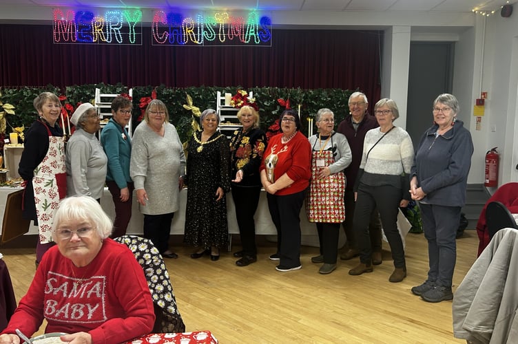 The Yuletide event was enjoyed by members of Saltash Age Concern and the mayor Cllr Julia Pegg