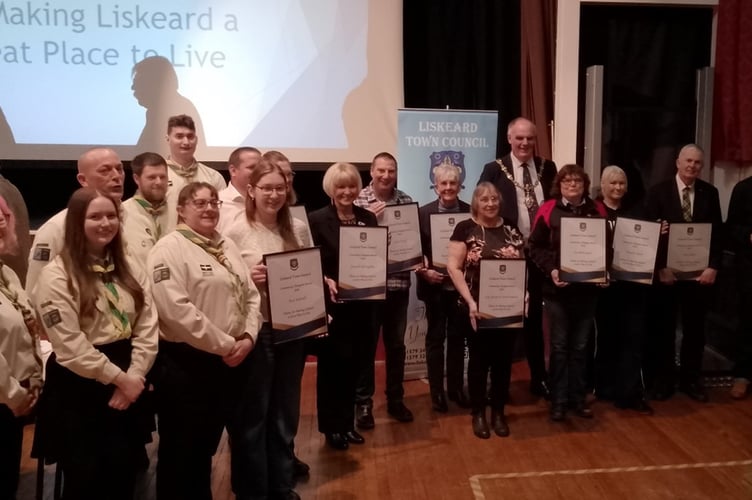 Winners in the 2024 Liskeard Town Community Awards