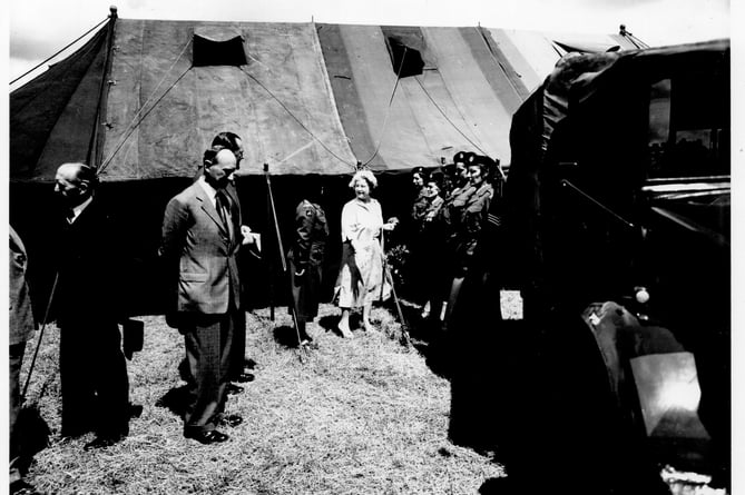 Royalty touring the Royal Cornwall Show in 1959