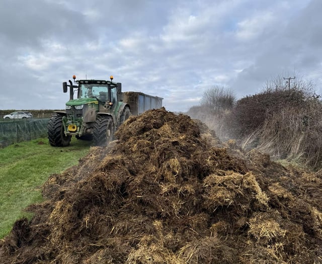 Orders being taken by Liskeard Young Farmers for charity dung sale