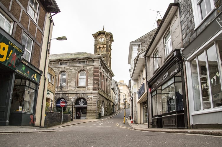 General view of Liskeard Town Centre